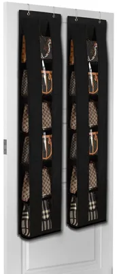 Immagine prodotto di Omgoods - Organizer per borsa da appendere alla porta, 2 pezzi, nero