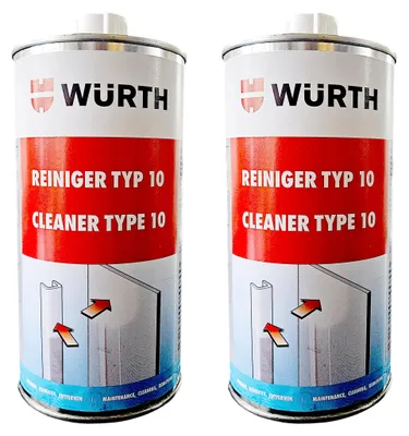 Produktbild von 2 x 1000 ml Würth Kunststoffreiniger Leicht Anlösend Typ 10 | 089210010