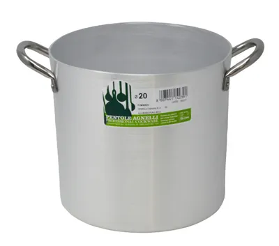 Zdjęcie produktu dla Rondel aluminiowy Pentole Agnelli z 2 uchwytami, rondel ze stali nierdzewnej 20 cm