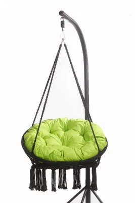 Immagine prodotto di Cuscino da giardino per sedia sospesa cuscino per cesto sospeso rotondo 90x90 cm | cuscino cuscino per sedia sospesa in polyrattan cuscino per sedia sospesa da esterno verde chiaro