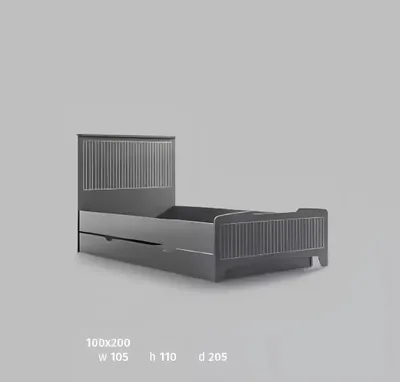 Produktbild von Modernes Möbel Design Kinderbetten Betten Bett schwarz 100x200cm