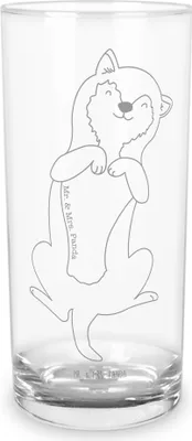 Produktbild von Mr. & Mrs. Panda Glas Hund Streicheln 400 ml - Transparent - Geschenk, Hunde, Bauch, Cocktailglas, Longdrinkglas, Niedlich, Glasbecher, Tumbler, Sprüche, Süß, Wasserglas