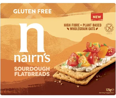 Immagine prodotto di Focacce a lievitazione naturale senza glutine Nairn 125g - Croccanti e salutari