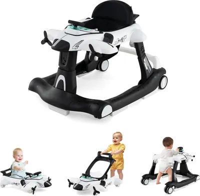 Produktbild von GOPLUS 6 in 1 Lauflernhilfe, Lauflernwagen mit einstellbarer Geschwindigkeit, 3 Höhen, Musik, Lichtern, Babywalker für Baby 6–18 Monaten