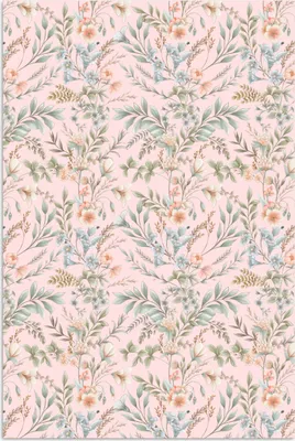 Produktbild von MuchoWow® Poster Blumen - Muster - Rosa 20x30 cm - Papierdruck