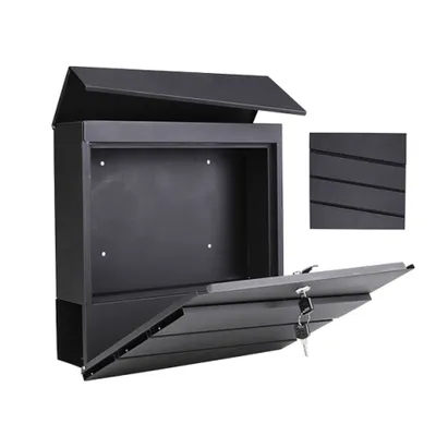 Produktbild von HI Briefkasten Verzinktes Eisen Schwarz 37×10,5×37 cm