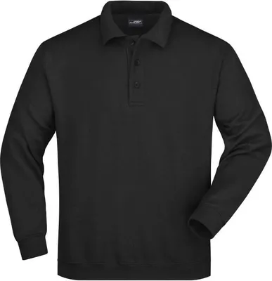 Produktbild von Klassisches Komfort Polo-Sweatshirt black, Gr. XL