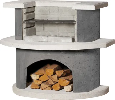 Produktbild von BUSCHBECK Grillbar Kopenhagen Maße L65 x B110 x H93 cm weiß-anthrazit
