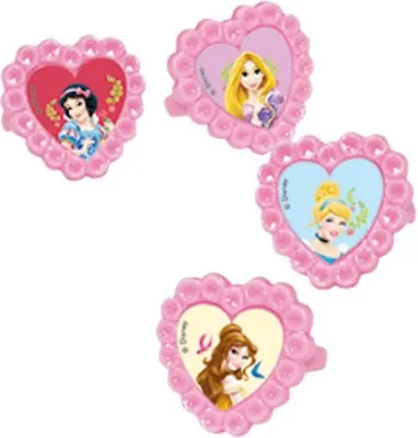 Produktbild von 4 Disney Princess & Animals Party Ringe Kinder Geburtstag Mottoparty Mitgebsel
