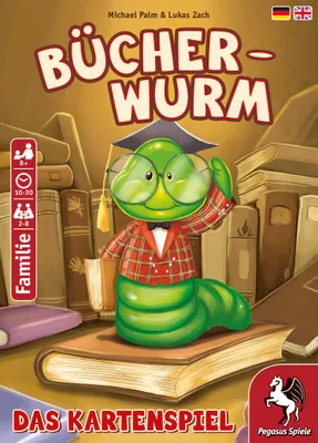 Produktbild von Pegasus Bücherwurm - Das Kartenspiel, Kartenspiel, Kartenaustausch, 8 Jahr(e), 10 min, 30 min, Familienspiel
