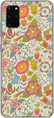Produktbild von MuchoWow® Handyhülle Schutzhülle Hülle für Telefoonhoesje Samsung Galaxy S20 Plus Mädchen - Kaninchen - Frosch - Muster - Mädchen - Kinder - Kinder - Kind Silikon Softcase Handy Hülle - Hartschale