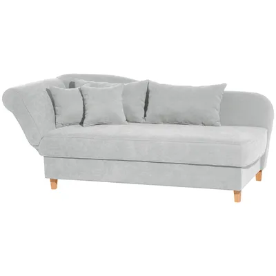 Produktbild von Max Winzer Recamiere mit Armteil links klappbar Selma - Velourstoff silber - Maße: 190 / 210 x 88 x 82 cm