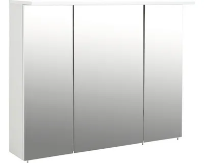 Obrázok produktu pre Zrkadlová skrinka s osvetlením Möbelpartner Profil 100,5 x 16 x 72,3 cm biela