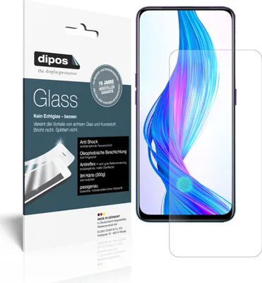 Produktbild von 1x Schutzfolie für Oppo Realme X matt - Anti-Shock 9H Folie dipos Glass Kunststoffglas