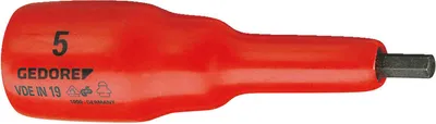 Immagine prodotto di GEDORE VDE IN 19 5 DE punta per cacciavite 1/2" esagono incassato 5 mm, 6124480