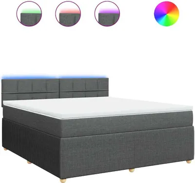 Obrázok produktu pre vidaXL Boxspring posteľ s matracom Tmavo šedá 180x200 cm Látka