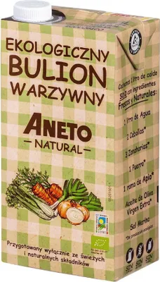 BULION WARZYWNY W PŁYNIE BEZGLUTENOWY BIO 1 L - ANETO NATURAL