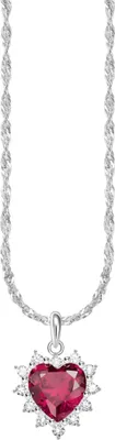 Image de Thomas Sabo KE2305-013-10-L45V Collier femme avec pendentif cœur Romance rouge argent