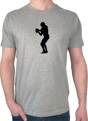 Produktbild von Huuraa Herren T-Shirt American Football Silhouette M Sport Grey Bio Baumwolle Fairtrade Herrenshirt Geschenkidee