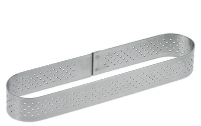 Ovale Edelstahlform 14,5x3,5x2 cm, ofenfest