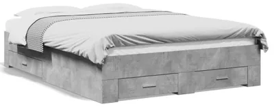 Obrázok produktu pre vidaXL Rám postele so zásuvkami betónová sivá 120x200 cm materiál na báze dreva
