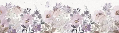 Produktbild von Sanders & Sanders selbstklebende Tapetenbordüre Blumen Violett 10 x 500 cm
