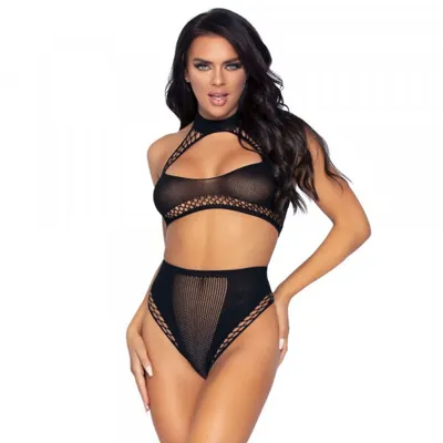 Produktbild von Leg Avenue Bikini with High Waist and Top Leg Avenue Bikini mit Hoher Taille und Top