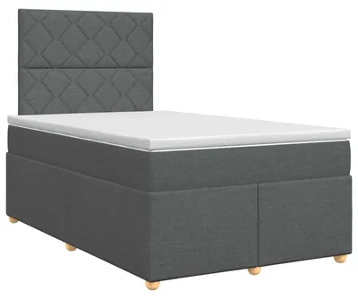 Immagine prodotto di Letto a molle con materasso grigio scuro 120 x 190 cm in tessuto