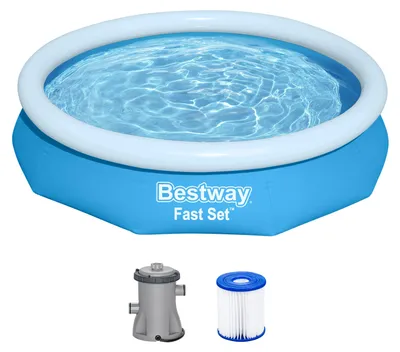 Produktbild von Bestway® Fast Set™ Aufstellpool-Set mit Filterpumpe Ø 305 x 66 cm, blau, rund