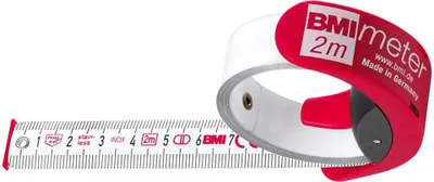Immagine prodotto di BMI Taschenbandmaß Meter, Länge 3 m, rostfreies weisslackiertes Edelstahlband