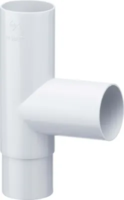 Produktbild von INEFA Abzweiger Fallrohr 87 Grad, DN50/50, PVC Weiß, Zubehör Fallrohr Kunststoff, einfache Steckmontage,  Germany