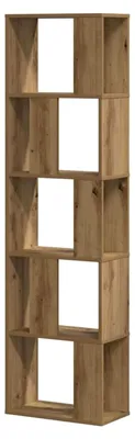 Produktbild von Bücherregal mit 5 Böden, Standregal als Raumteiler für Wohnzimmer und Büro