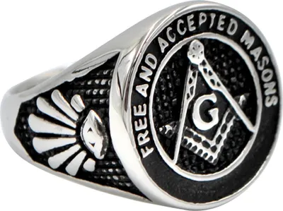 Produktbild von Siegelring der Freimaurer, Silber, Stahl 503