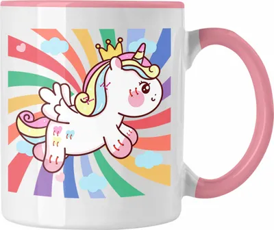 Produktbild von Trendation - Einhorn Tasse Grafik Geschenk Lustig (Rosa)
