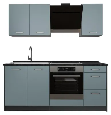 Imagen del producto de Cocina para solteros Vicco R-Line Gris azulado/Antracita 180 cm encimera Antracita, Model 66981