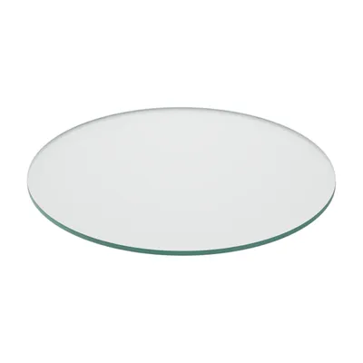Produktbild von Relaxdays Glasplatte, Ø 40 cm, 8 mm dick, gehärtetes ESG, runde Glasscheibe für Tisch & Kamin, Tischplatte, transparent