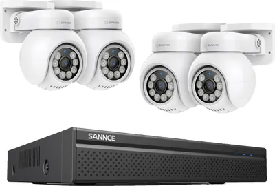 Produktbild von Sicherheitskamerasystem, 4K-Auflösung, Schwenk- und Neigekameras, 4PCS 0TB