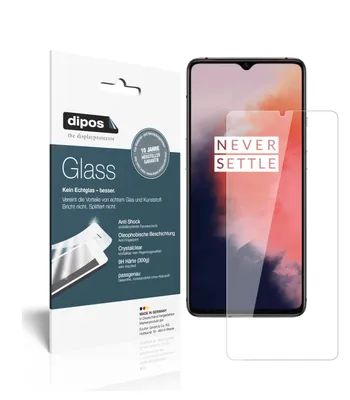 Produktbild von 1x Schutzfolie für OnePlus 7T - Anti-Shock 9H Folie dipos Glass Kunststoffglas