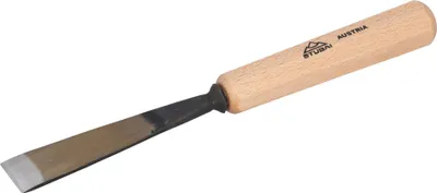 Produktbild von STUBAI Stemmeisen Stechbeitel Serie 52 - Form 1 | Gerades Balleisen 25 mm, mit Holzgriff, für glatte Flächen, zum Vorstechen, Kerb- und Reliefschnitzarbeiten, zur Bearbeitung von Holz
