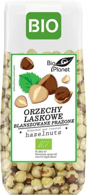 ORZECHY LASKOWE BLANSZOWANE PRAŻONE BIO 350 g - BIO PLANET