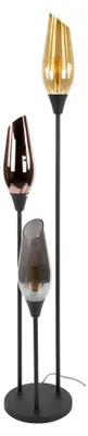 Image de Lampadaire FURNLUX Cocoon Or, cuivre et argent 35 cm / Couleur principale : noir / Dimensions : 35 x 168 x 35 cm