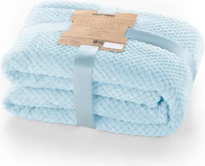Zdjęcie produktu dla Koc Henryk VIII Mikrofibra 170x210 J. Niebieski DecoKing
