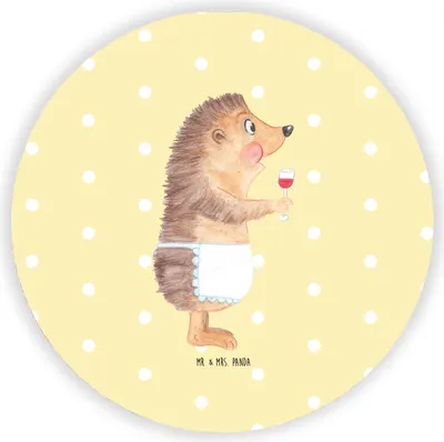 Produktbild von Mr. & Mrs. Panda Kühlschrankmagnet Igel Wein - Gelb Pastell - Geschenk, Rotwein, Spruch, Weinglas, magnet für kühlschrank, Lustige Sprüche, haftmagnet, Weißwein, fotos