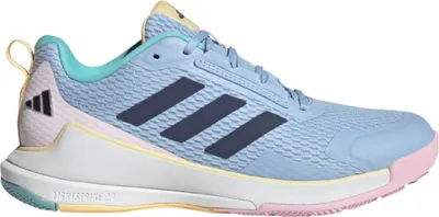 Produktbild von Adidas Damen Halbschuhe, Modell JQ3601, Farbe Hellblau, ganzjährig nutzbar