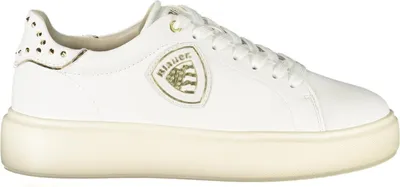 Produktbild von Weiße Damensneaker mit Kontrastdetails & Nieten für Komfort