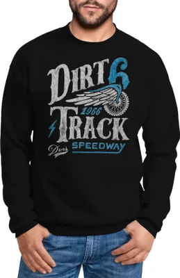 Produktbild von Herren Sweatshirt Dirt Track Biker Retro Vintage Rundhals-Pullover Neverless® schwarz 4XL