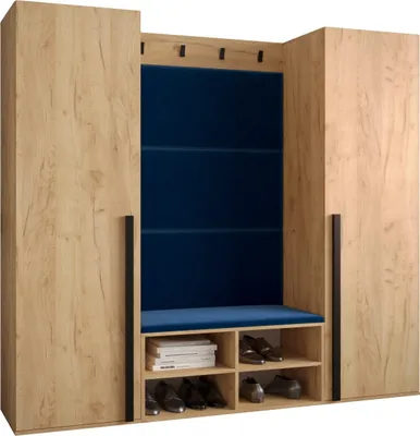 Produktbild von Garderobe MIRO Set 9 mit gepolsterten Paneelen Industrial Design