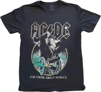 Zdjęcie produktu dla AC/DC For Those About To Rock Yellow Outlines Black 2XL Koszulka