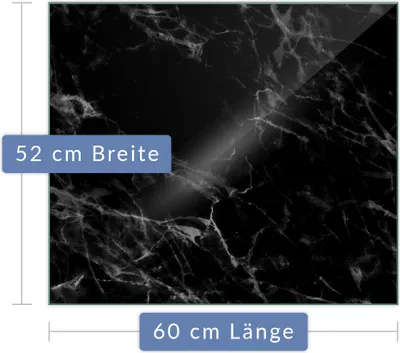Produktbild von Herdabdeckplatte Abdeckung Glaskeramikkochfeld Abdeckplatte 1-Teilig 60x52 Schwarz Schutz