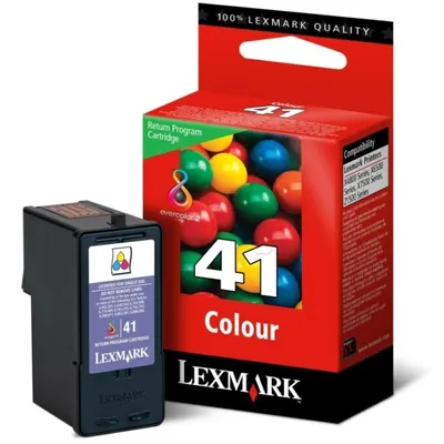Produktbild von Lexmark #41 Color Return Program Print Cartridge, Original, Tinte auf Pigmentbasis, cyan, magenta, Gelb, 1 Cartridge, Tintenstrahldrucker, 98 mm